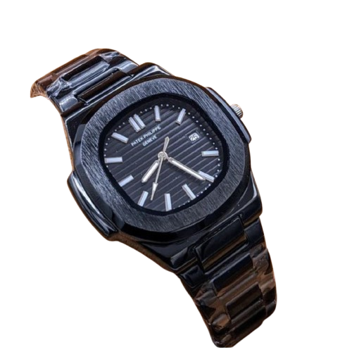 Patek Philippe Nautilus All-Black Stainless Steel Luxury Watch